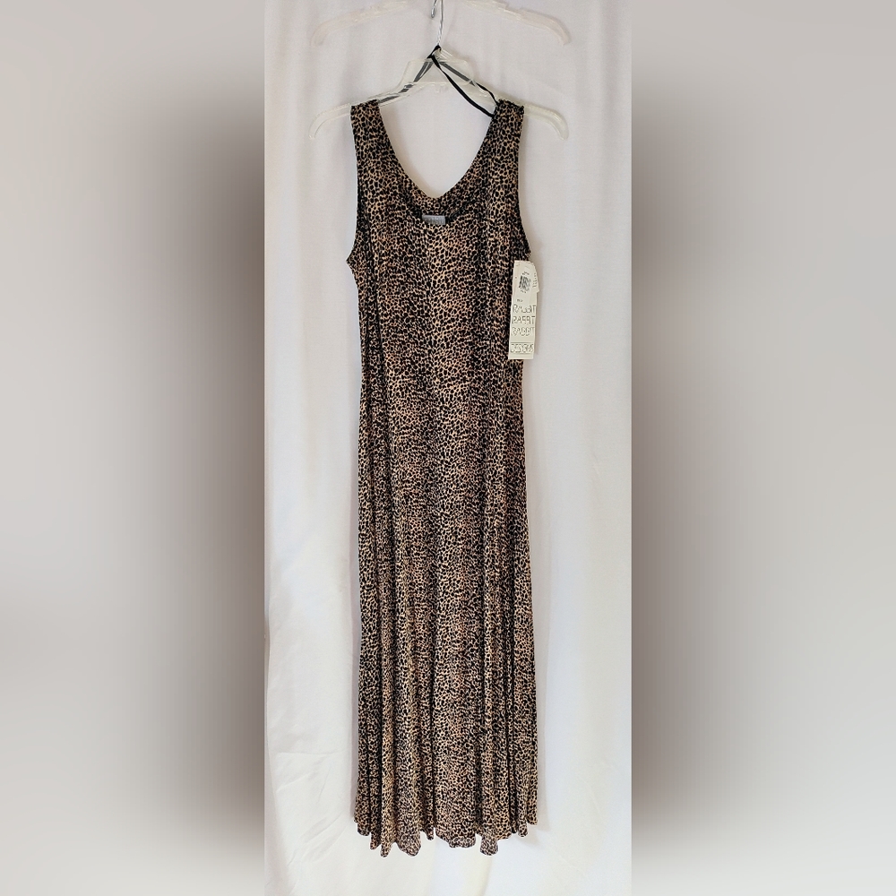 Rabbit Rabbit Rabbit Design Sleeveless Maxi Dress, 10M, Brown
